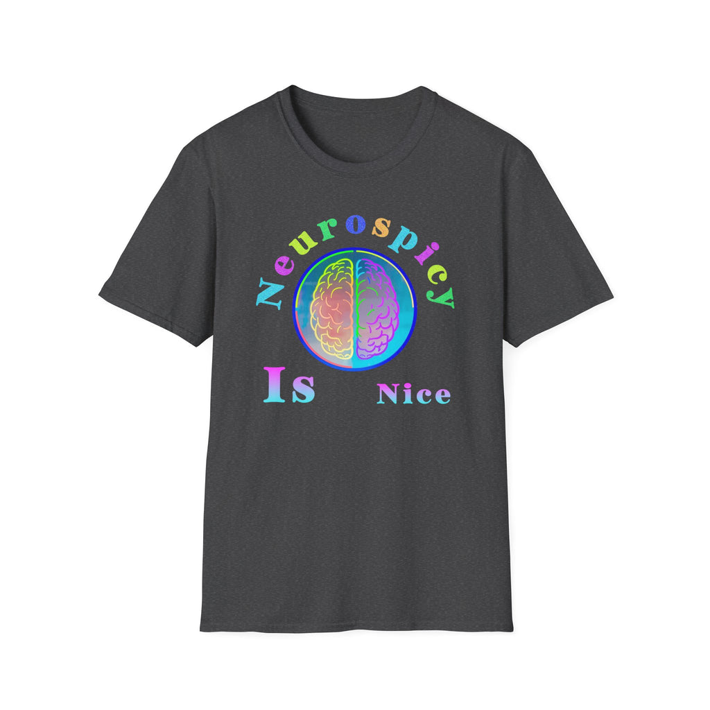 Neurospicy Rainbow Brain T‑Shirt — Colorful Science Apparel