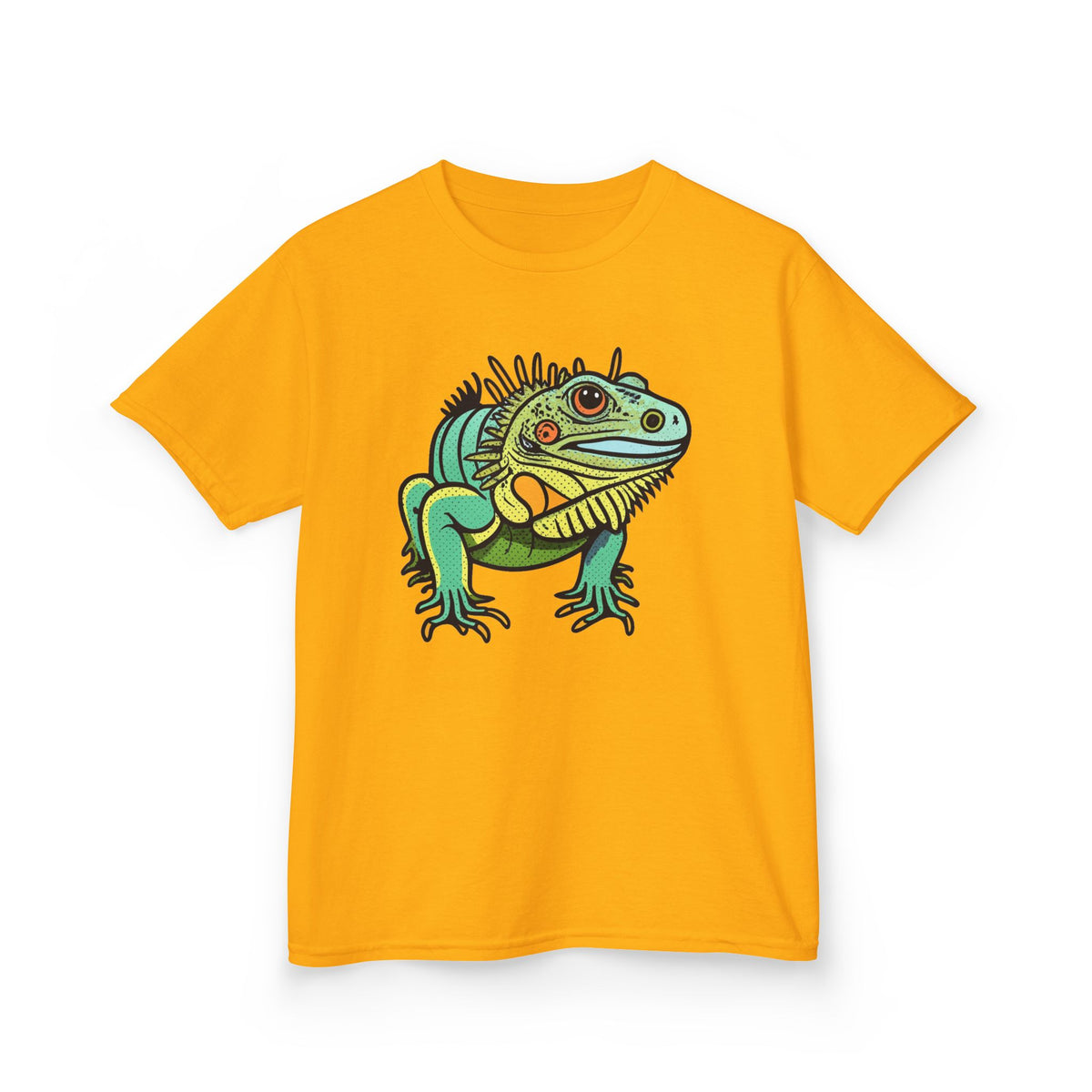 Kids Iguana T-Shirt — Colorful Tropical Reptile Tee for Boys & Girls