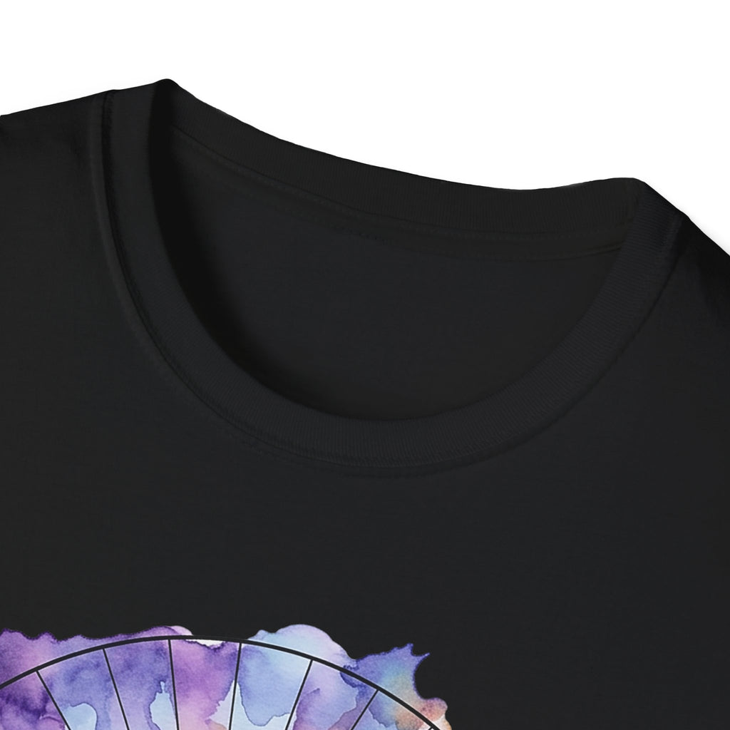 Sunrise Iguanas T-Shirt — Colorful Mountain Sunrise with Forest Trail