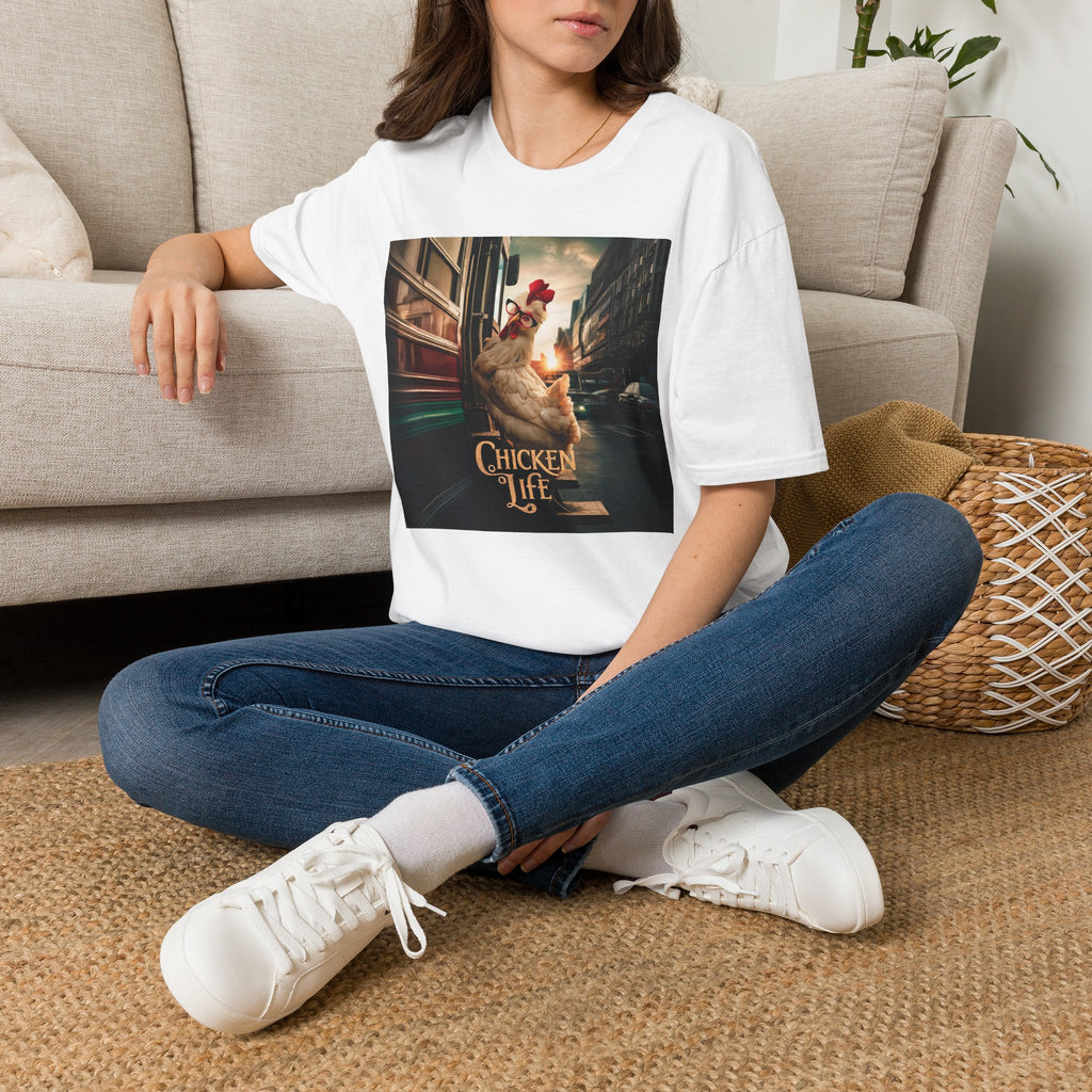 Chicken Life Graphic T‑Shirt — Funny Urban Chicken Design
