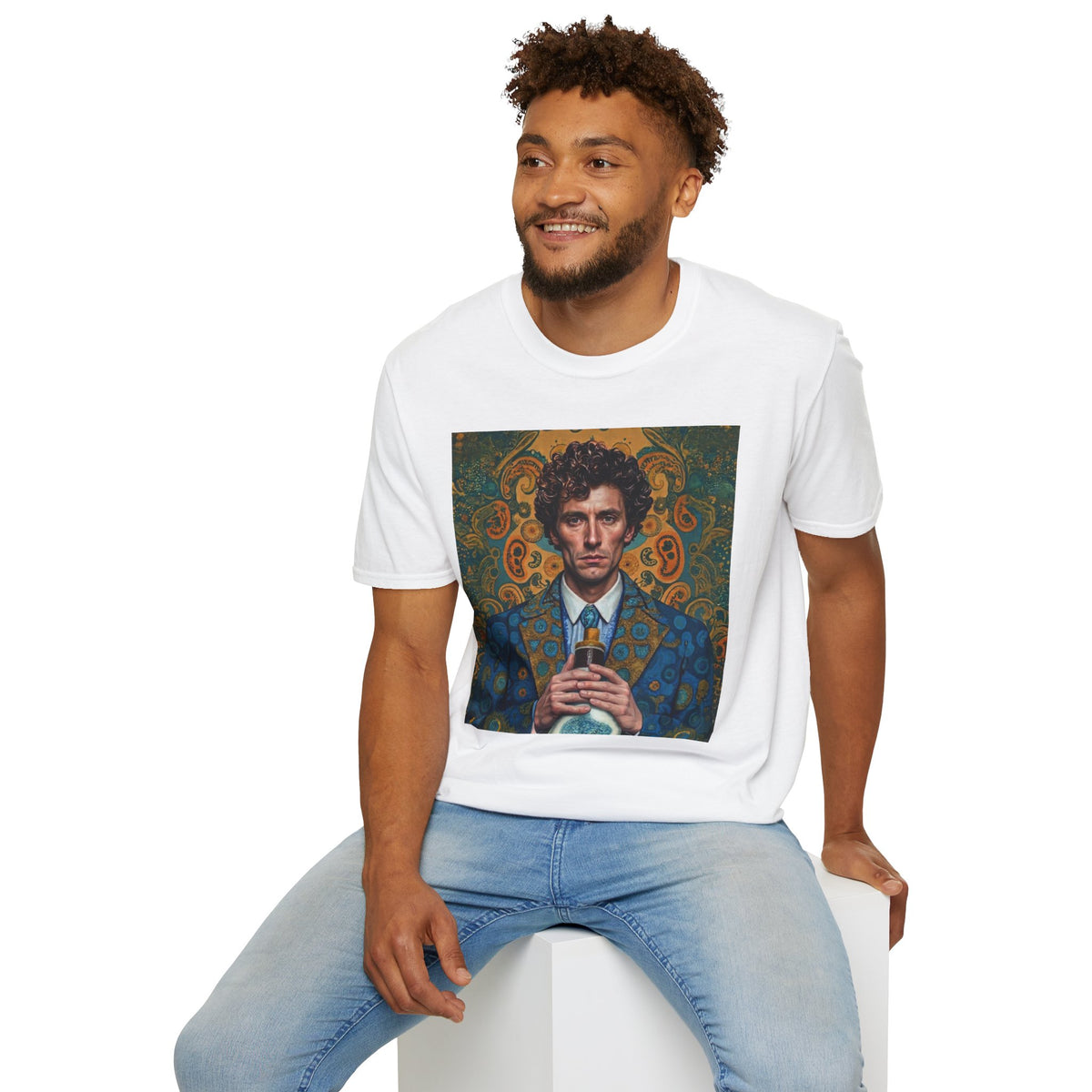Portrait Art T-Shirt — Vintage Decorative Gentleman Illustration