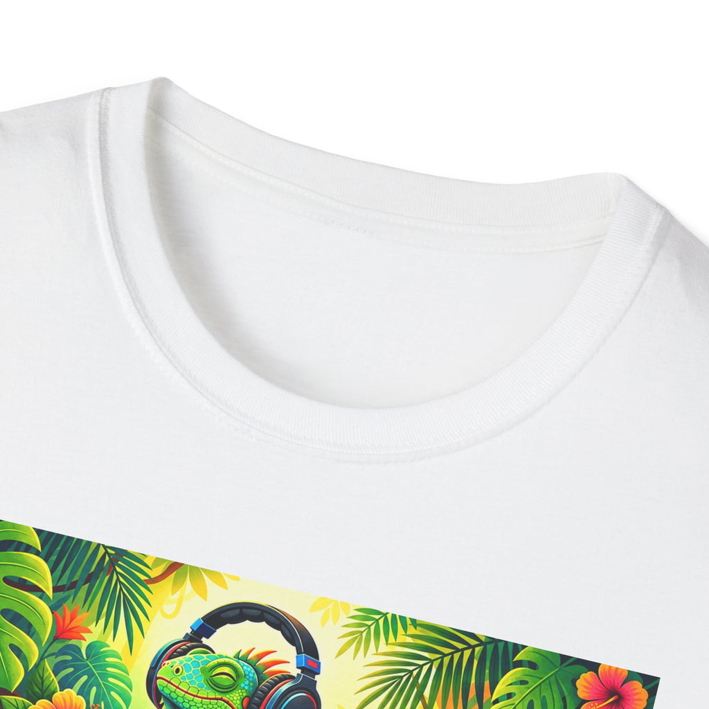 Autism Awareness T-Shirt — 'I Love Music, I Hear Headphones' Floral Design