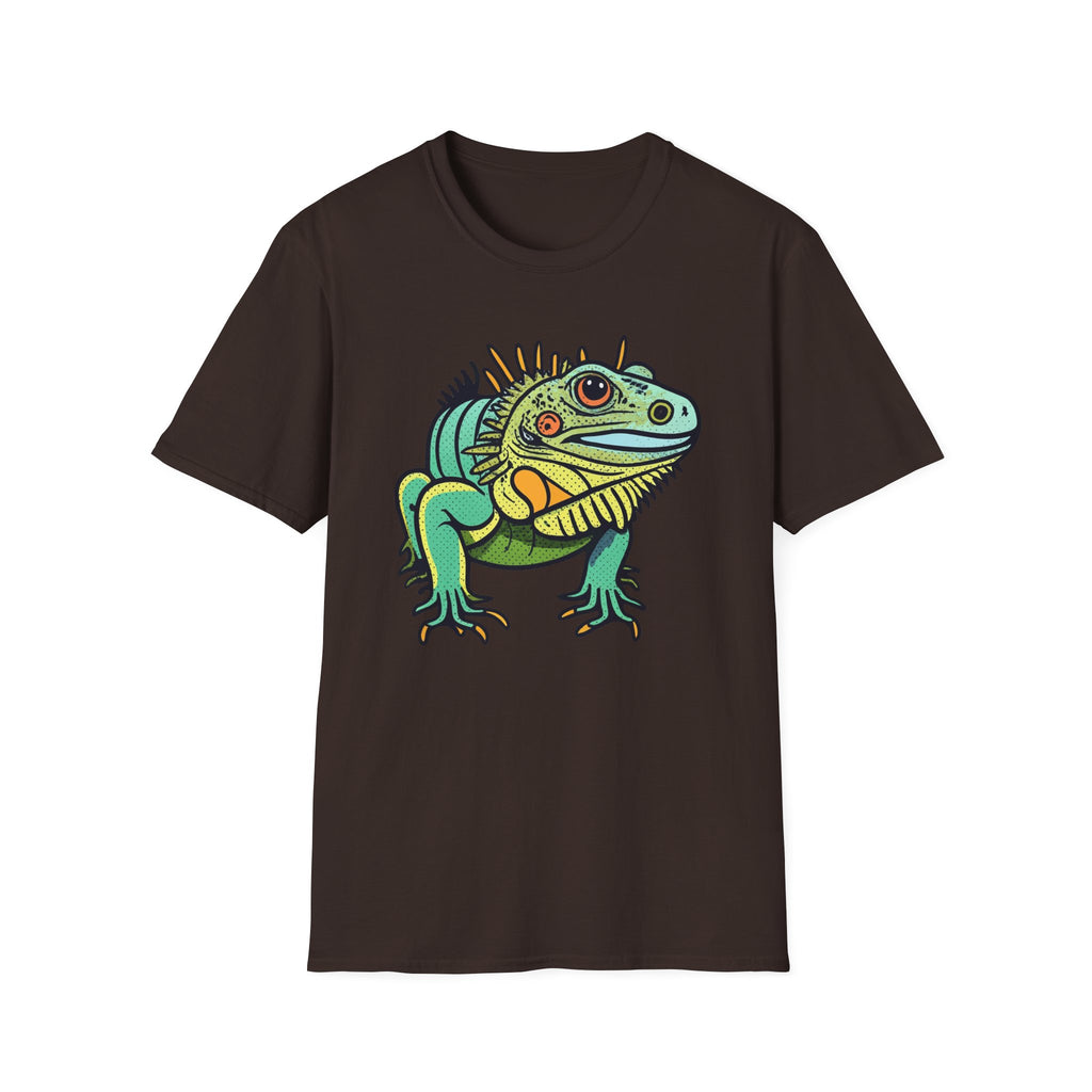 Iguana Graphic T-Shirt — Colorful Tropical Reptile Tee