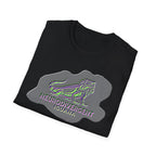 Neurodivergent Iguana Graphic T‑Shirt — Pride-Lit Earthtone Design