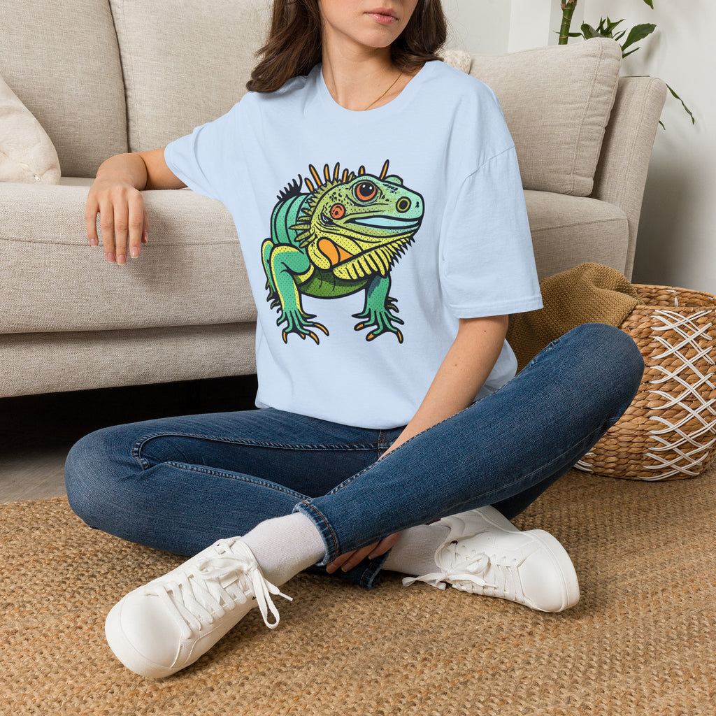 Iguana Graphic T-Shirt — Colorful Tropical Reptile Tee