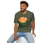 Sunrise Jungle T-Shirt — Tropical Iguana Sunset Graphic Tee