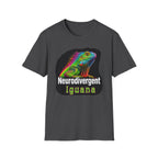 Neurodivergent Iguana T-Shirt — Colorful Rainbow Iguana Tee
