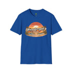 Neurodivergent & Thriving Tee — Retro Sunset Palm Graphic T-Shirt