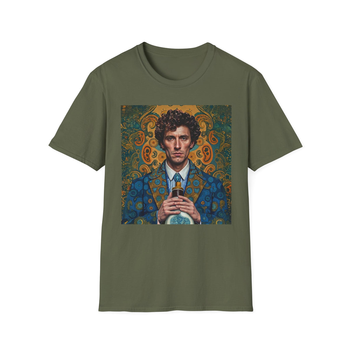 Portrait Art T-Shirt — Vintage Decorative Gentleman Illustration