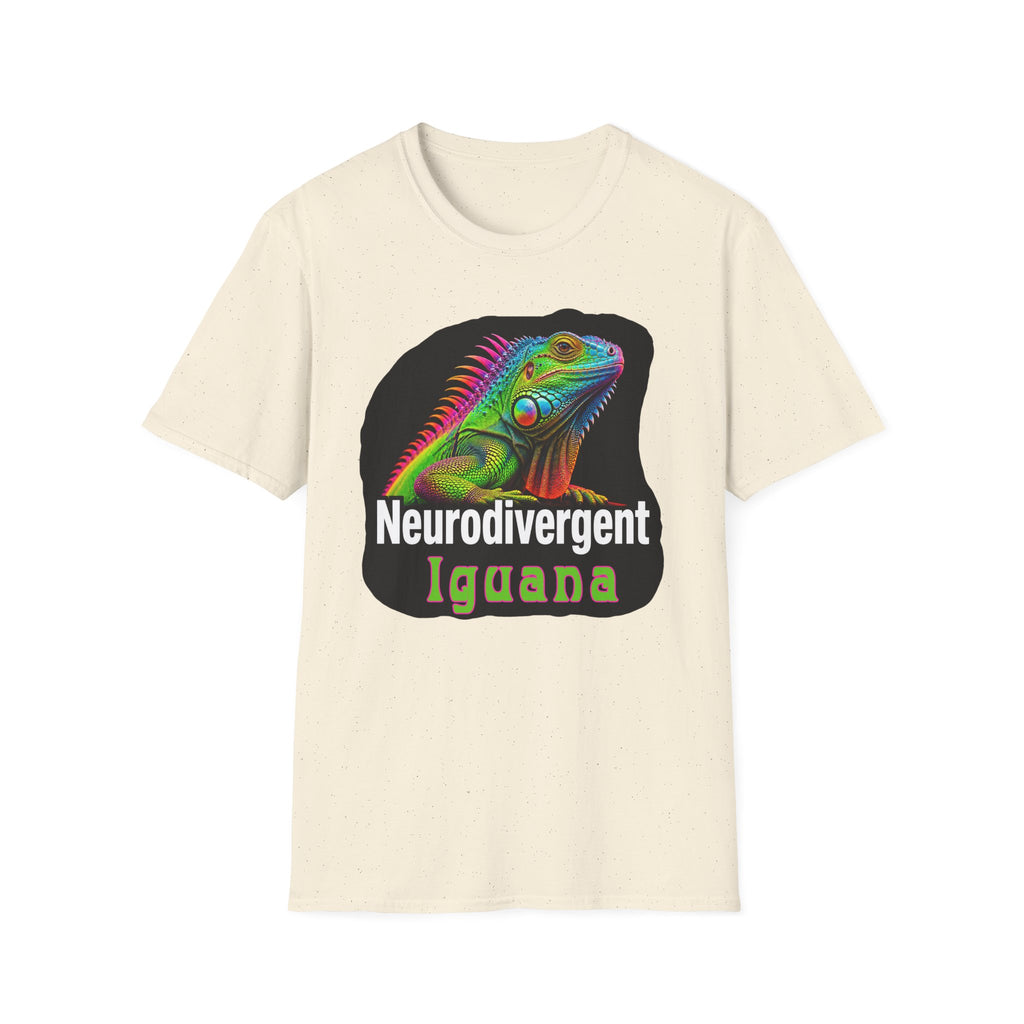 Neurodivergent Iguana T-Shirt — Colorful Rainbow Iguana Tee