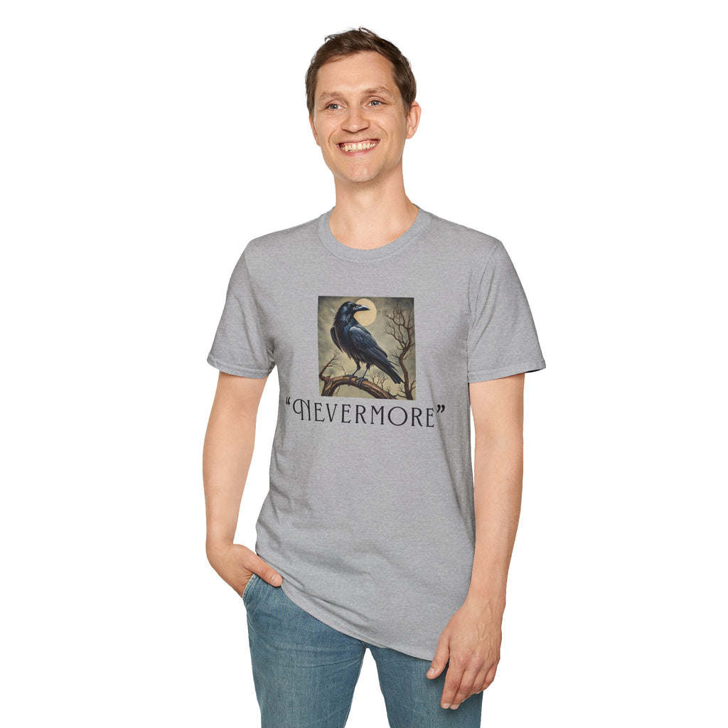 Nevermore Raven T-Shirt — Gothic Poe-Inspired Graphic Tee