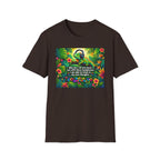 Autism Awareness T-Shirt — 'I Love Music, I Hear Headphones' Floral Design