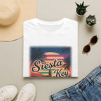 Siesta Key Retro Sunset T-Shirt — Vintage Beach Sandcastle Tee