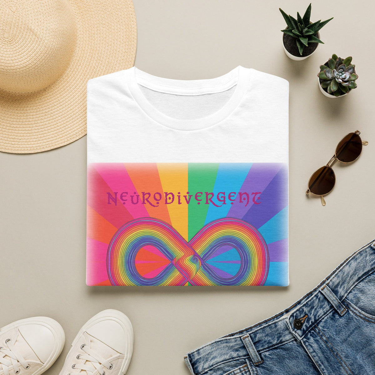 Neurodivergent Infinity Rainbow T-Shirt