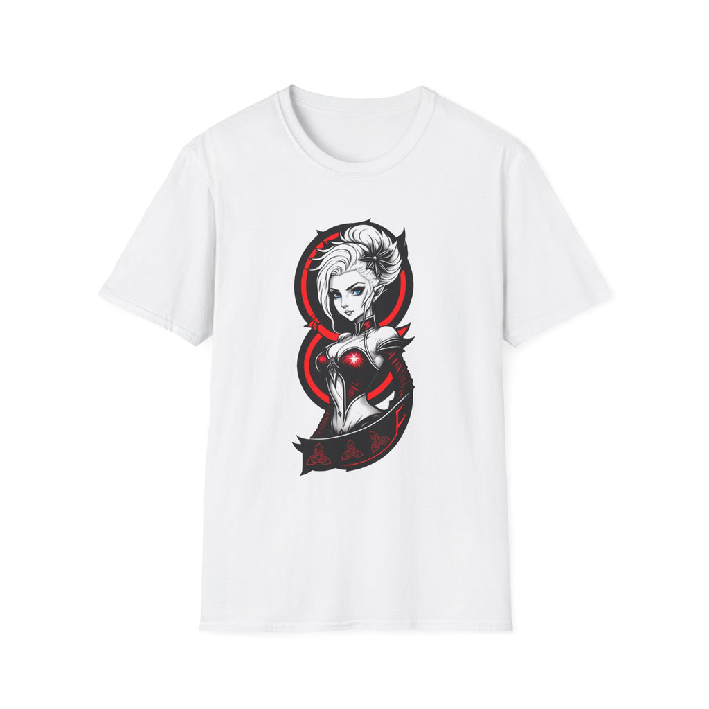 Vampy Gothic Girl Graphic Tee – Dark Anime Skull Design