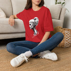 Women’s Portrait Tee — Artistic Side Profile Face Graphic T-Shirt