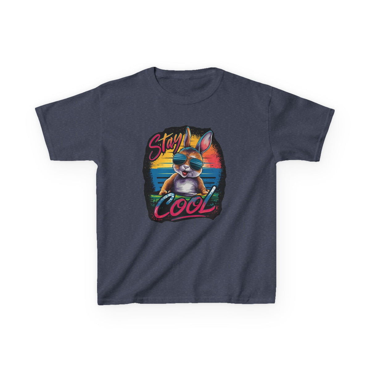 Kids T-Shirt — "Stay Cool" Sunglasses Cat Retro Graphic Tee