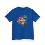 Kids Tee — Colorful Paint Splash Skull "Do It Different" Graphic