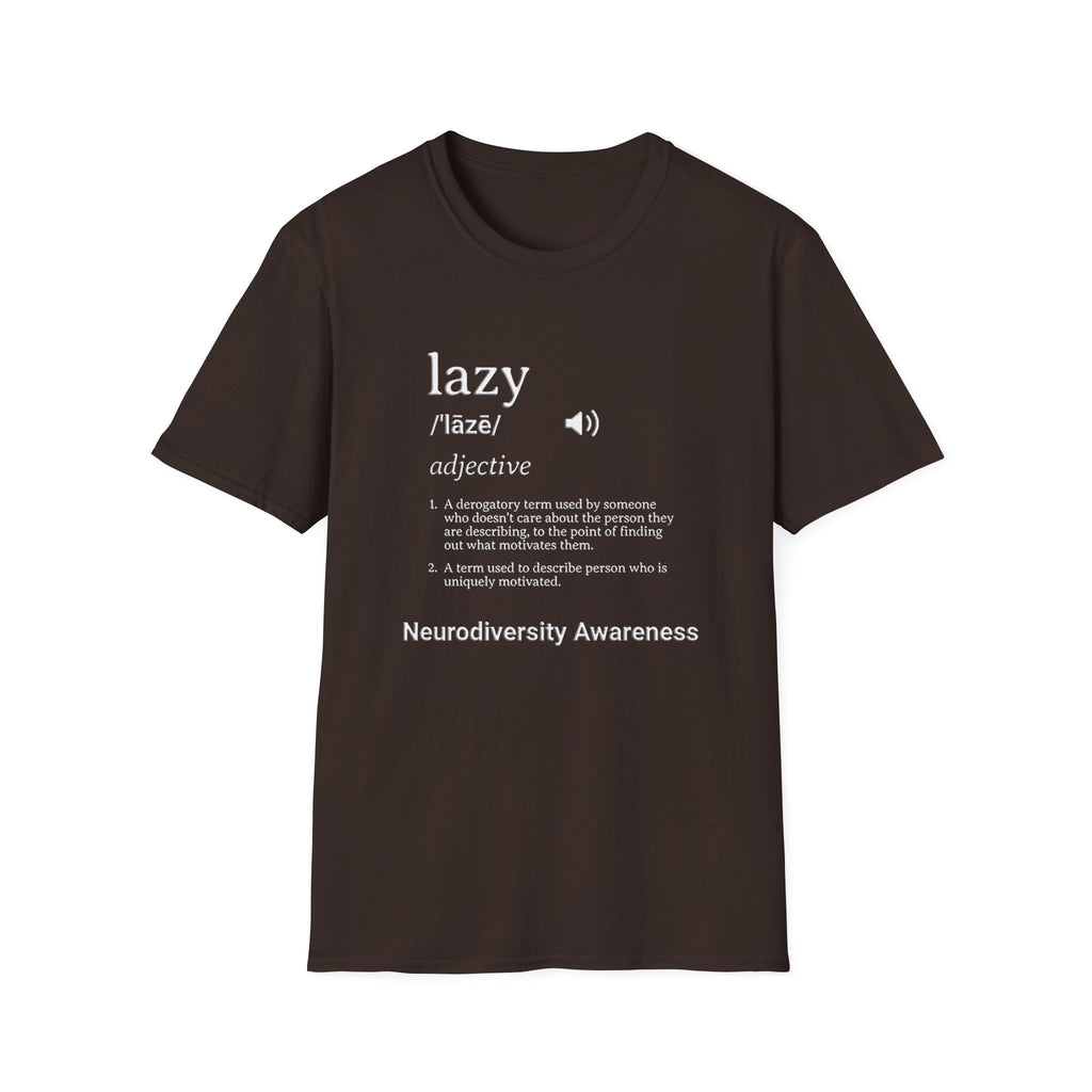 Lazy Definition T-Shirt — Funny Minimalist Typography Tee for Relaxed Lifestyle