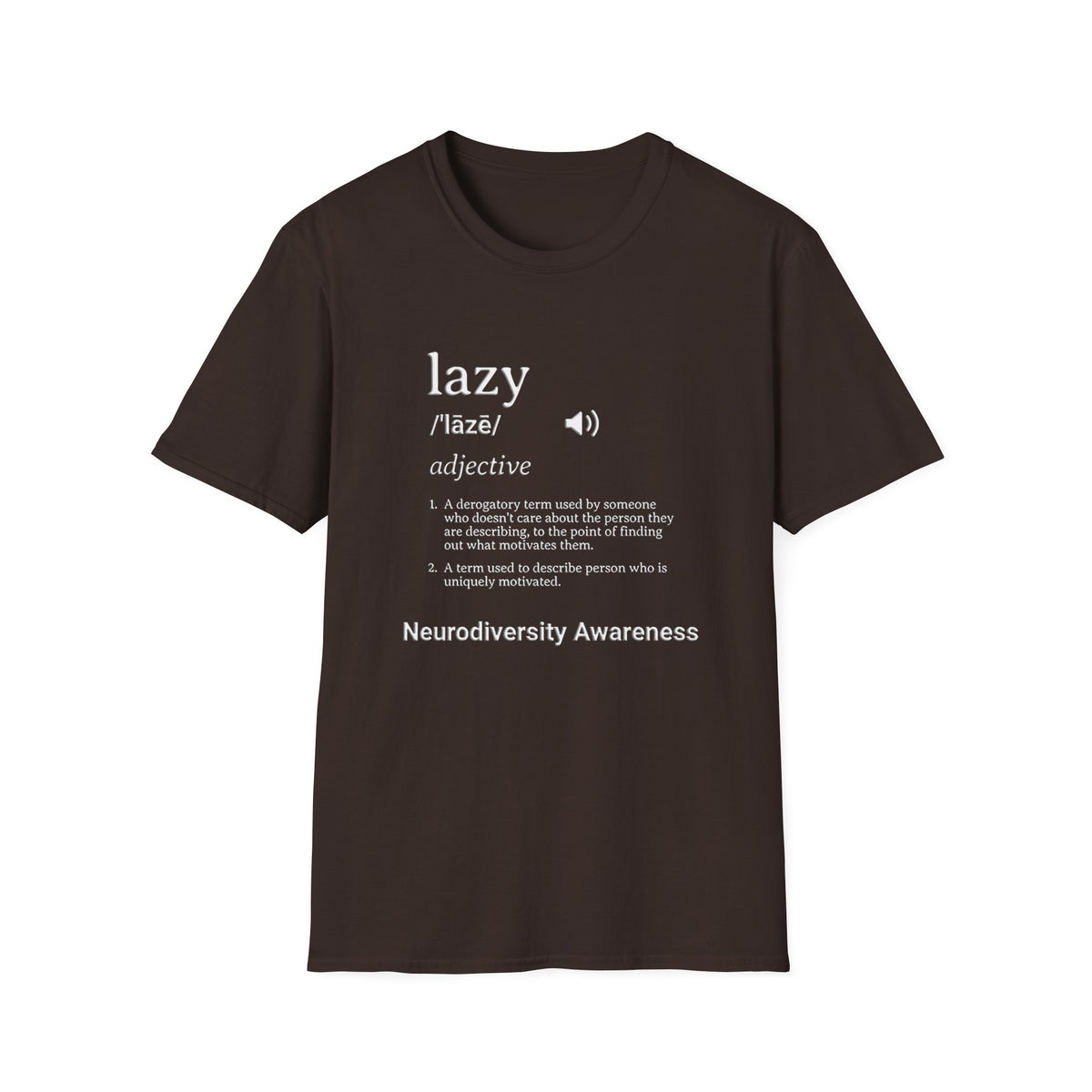 Lazy Definition T-Shirt — Funny Minimalist Typography Tee for Relaxed Lifestyle