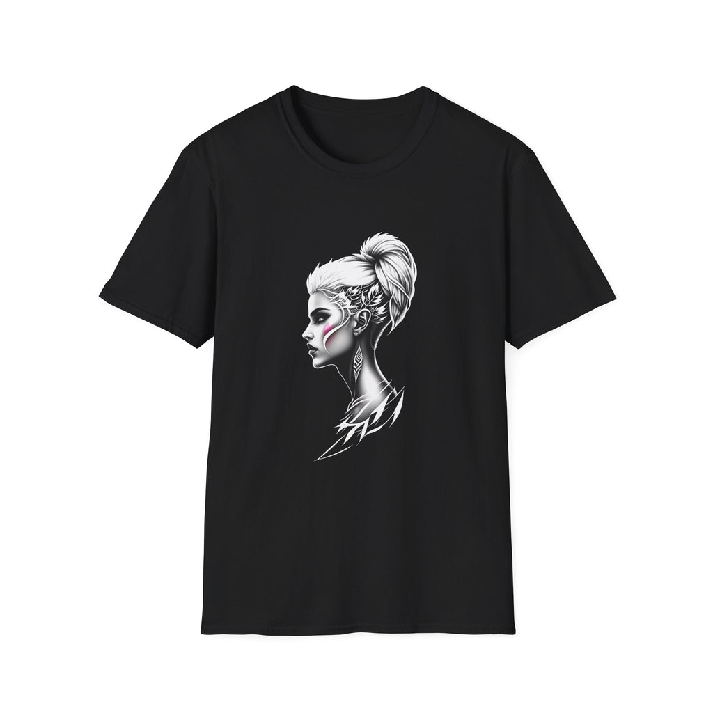 Women’s Portrait Tee — Artistic Side Profile Face Graphic T-Shirt