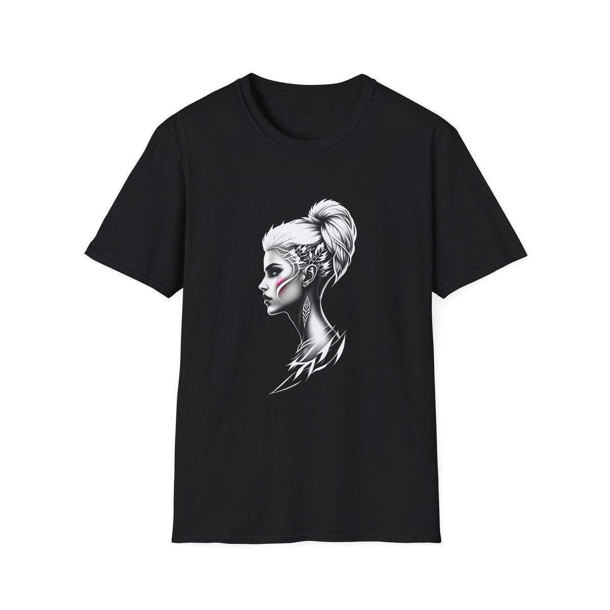 Women’s Portrait Tee — Artistic Side Profile Face Graphic T-Shirt