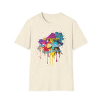 T‑Shirt — “Be a Mensch, Do a Mitzvah” Colorful Splash Bar/Bat Mitzvah Tee
