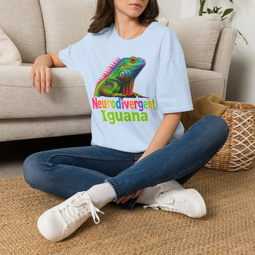 Neurodivergent Iguana T-Shirt — Colorful Pride Lizard Tee