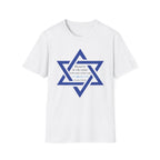 Star of David T-Shirt — "Blessed is he who comes in the name of the Lord" Hebrew Christian Jewish Faith Tee