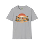 Neurodivergent & Thriving Tee — Retro Sunset Palm Graphic T-Shirt