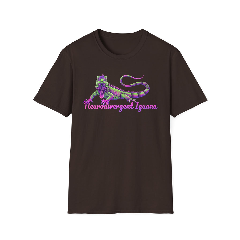 Neurodivergent Iguana T-Shirt — Colorful Pride Lizard Tee