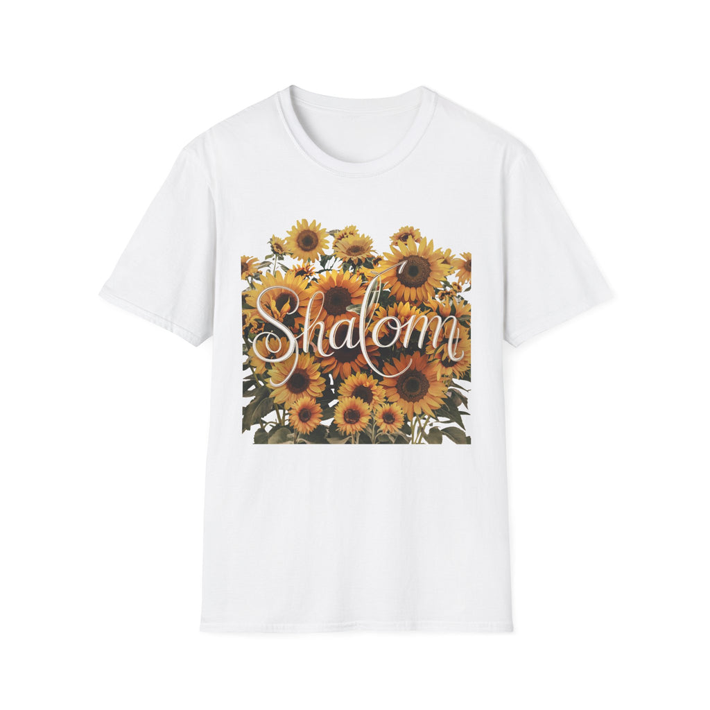 Shalom Sunflowers T-Shirt — Floral Peace Tee