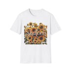 Shalom Sunflowers T-Shirt — Floral Peace Tee