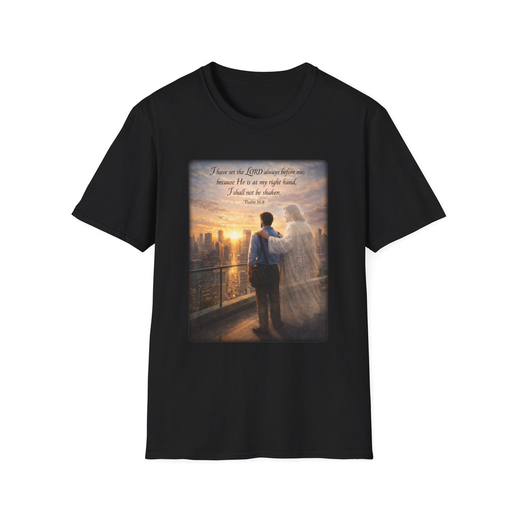 Christian Faith T-Shirt — Psalm 16:8 "I Have Set the LORD Always Before Me" Inspirational Tee