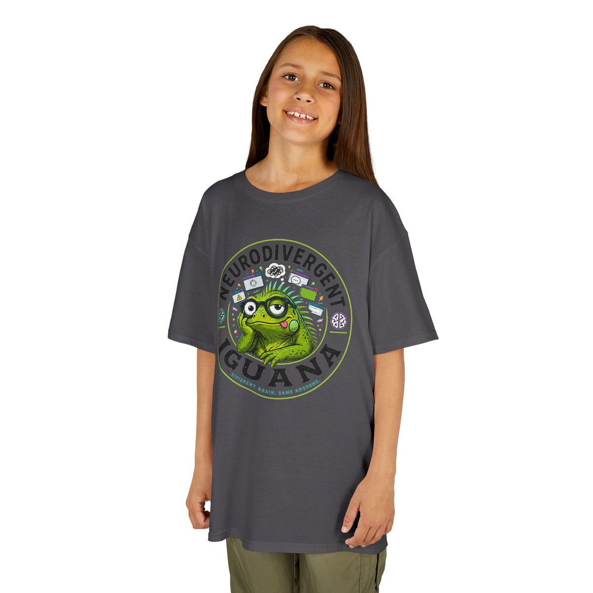 Neurodivergent Iguana Kids Tee