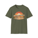 Neurodivergent & Thriving Tee — Retro Sunset Palm Graphic T-Shirt