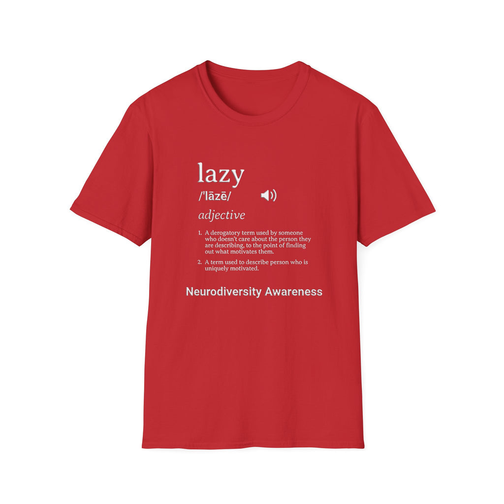 Lazy Definition T-Shirt — Funny Minimalist Typography Tee for Relaxed Lifestyle