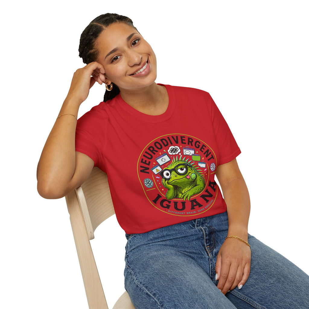 Neurodivergent Iguana T-Shirt — Cute Pride Neurodiversity Tee