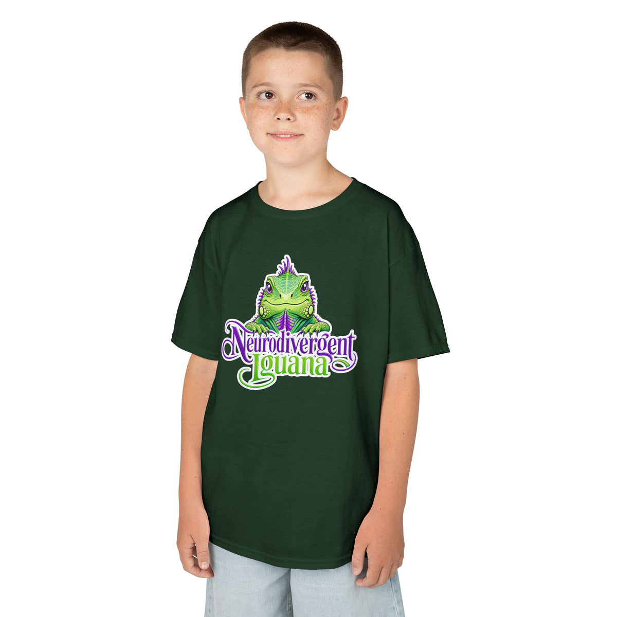 Kids T-Shirt — "Neurodivergent Iguana" Graphic Tee