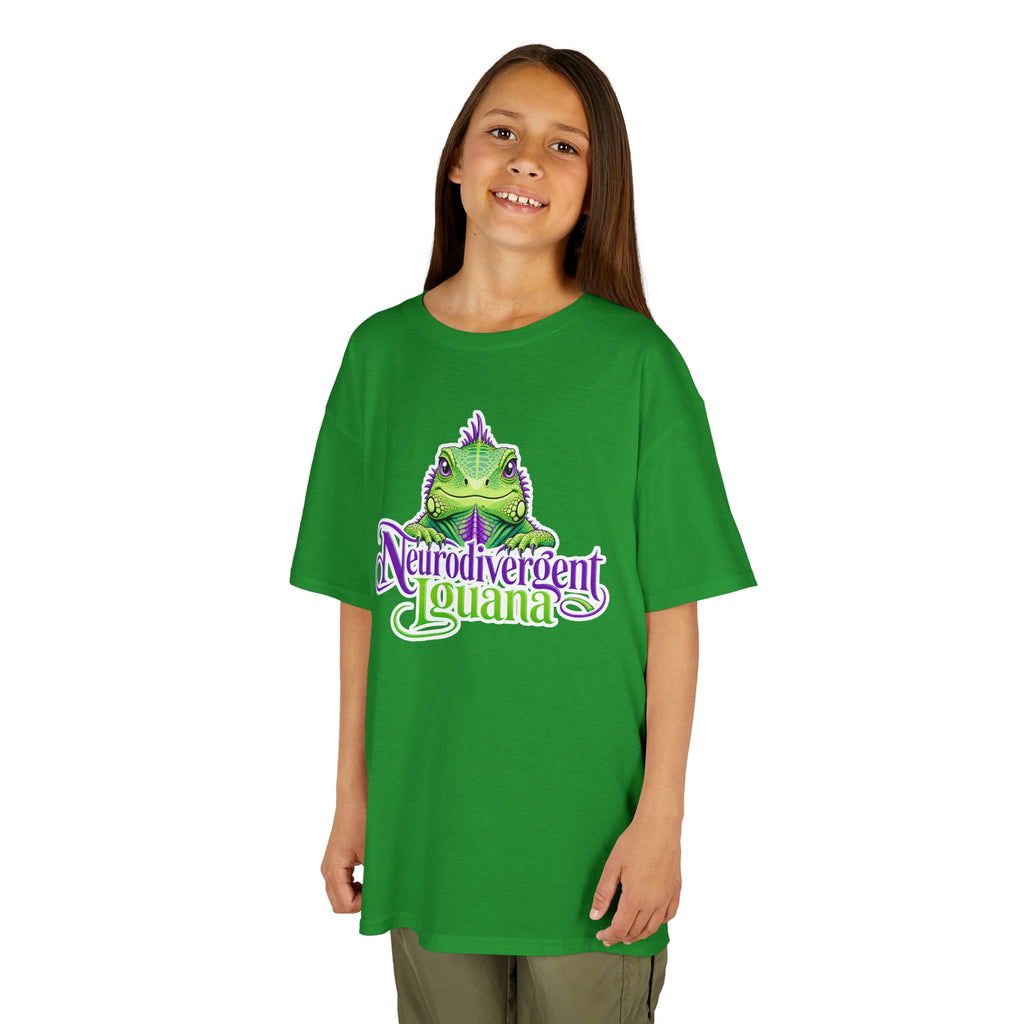 Kids T-Shirt — "Neurodivergent Iguana" Graphic Tee