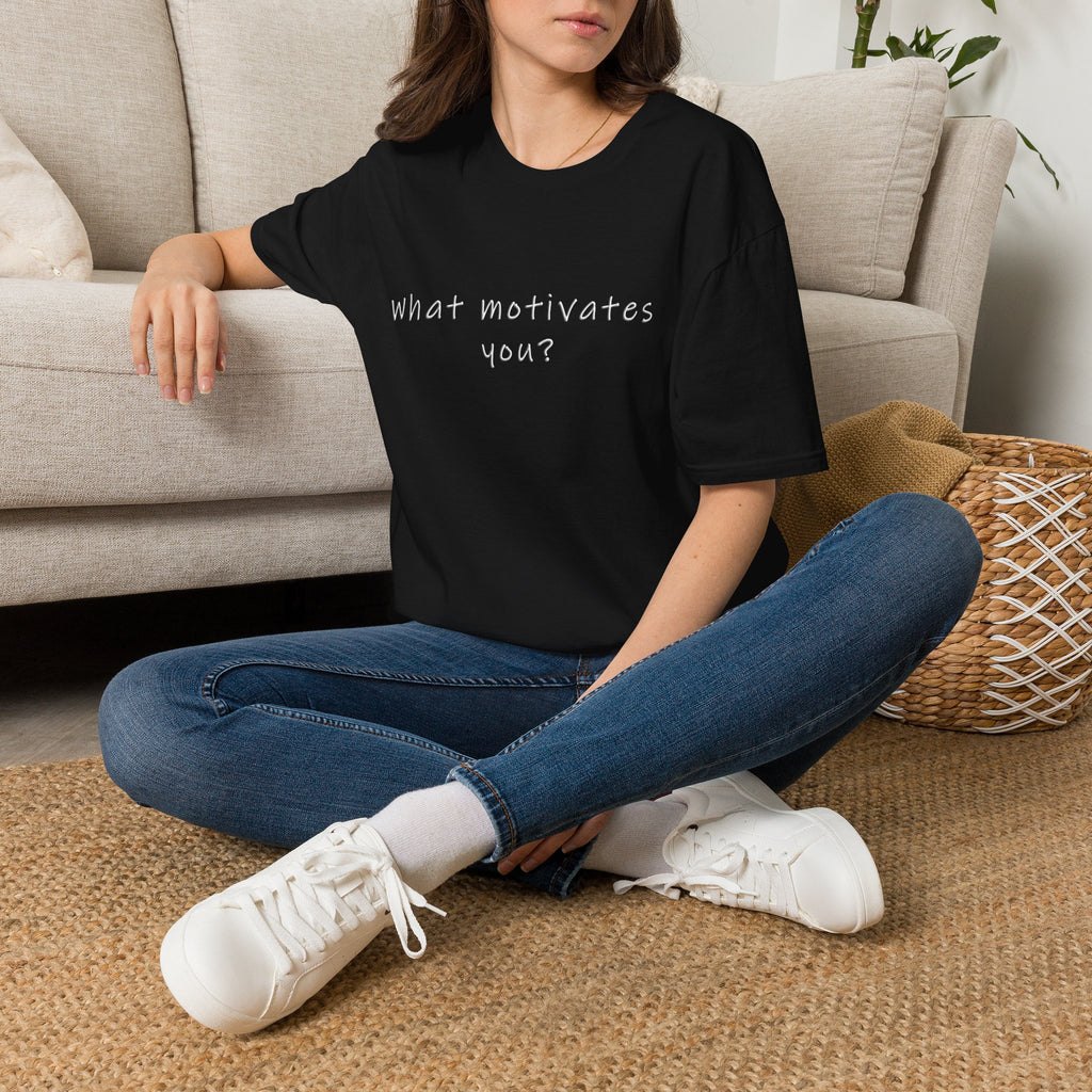 What Motivates You? T-Shirt — Inspirational Question Graphic Tee