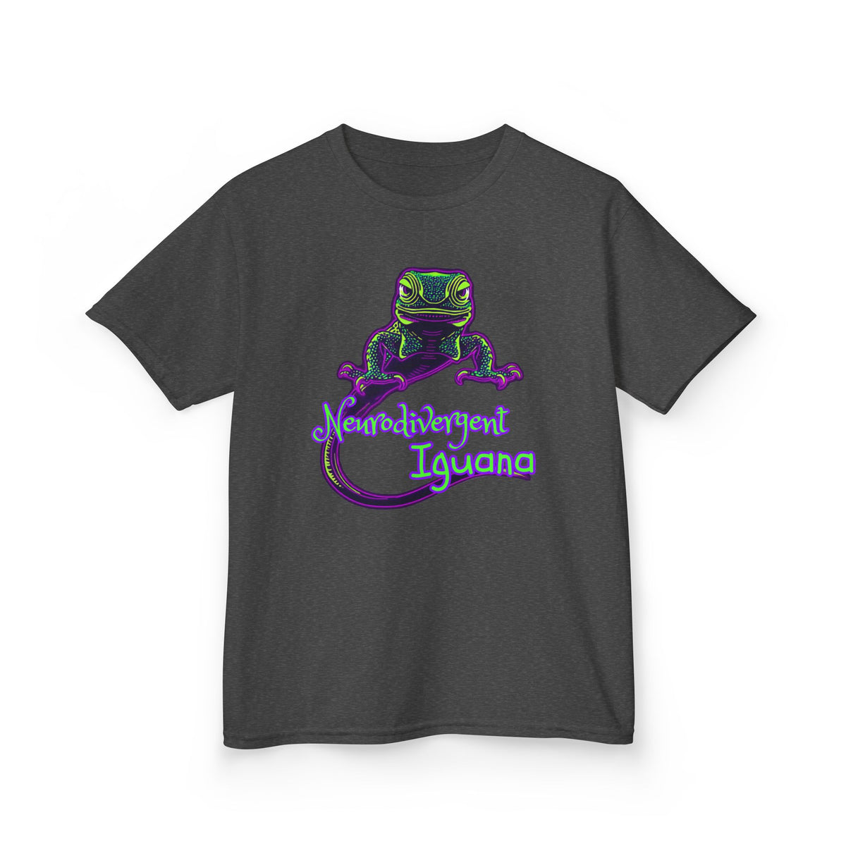 Kids Tee — Neon Chubby Iguana Graphic