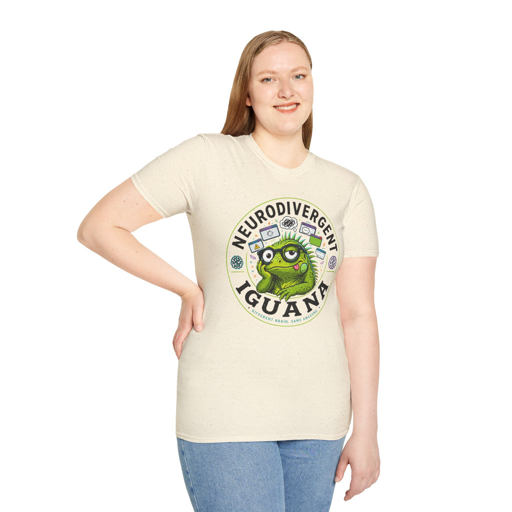Neurodivergent Iguana T-Shirt — Cute Pride Neurodiversity Tee