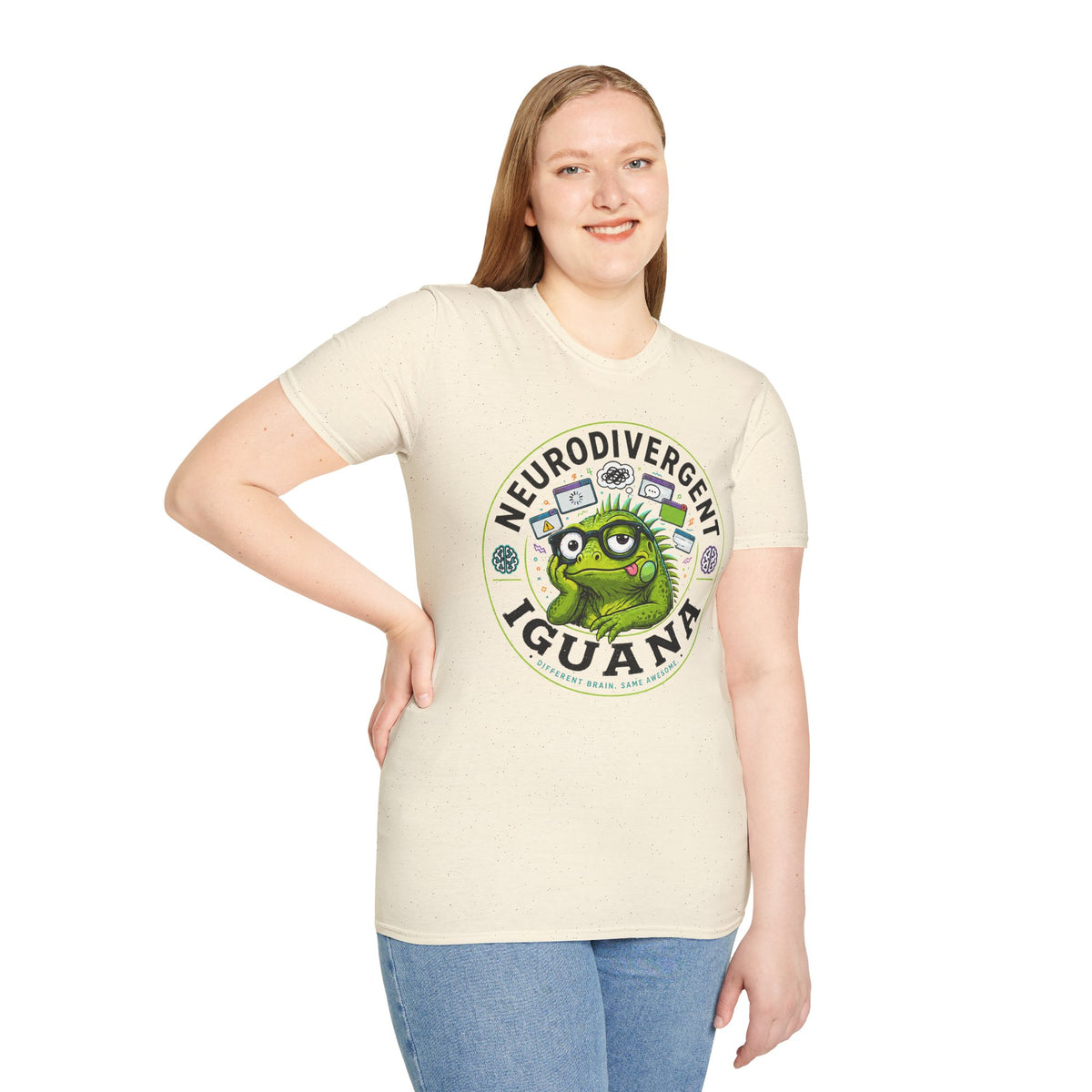 Neurodivergent Iguana T-Shirt — Cute Pride Neurodiversity Tee
