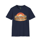 Neurodivergent & Thriving Tee — Retro Sunset Palm Graphic T-Shirt