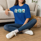 Surfing Bear T-Shirt — Vintage Triptych Wave Art Tee