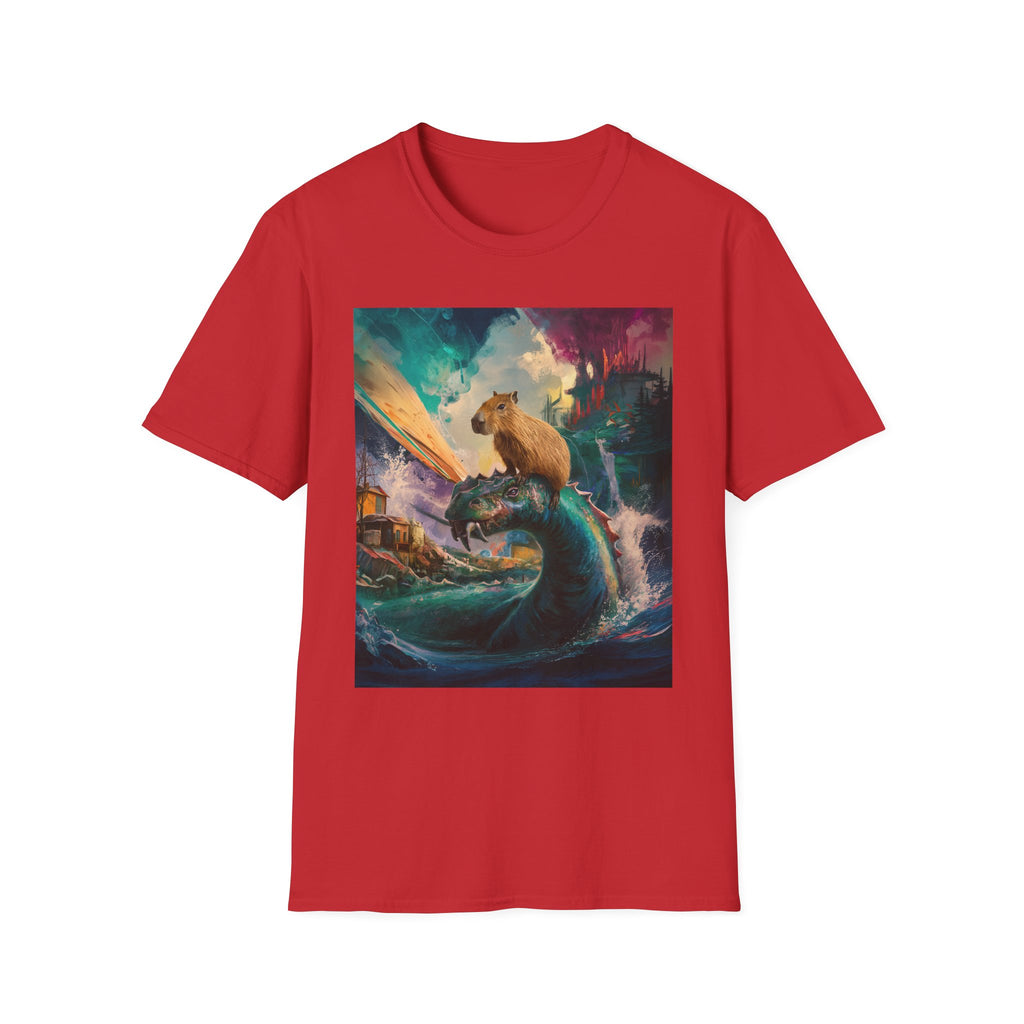 Capybara & Serpent Fantasy T-Shirt — Whimsical Nature Art Tee