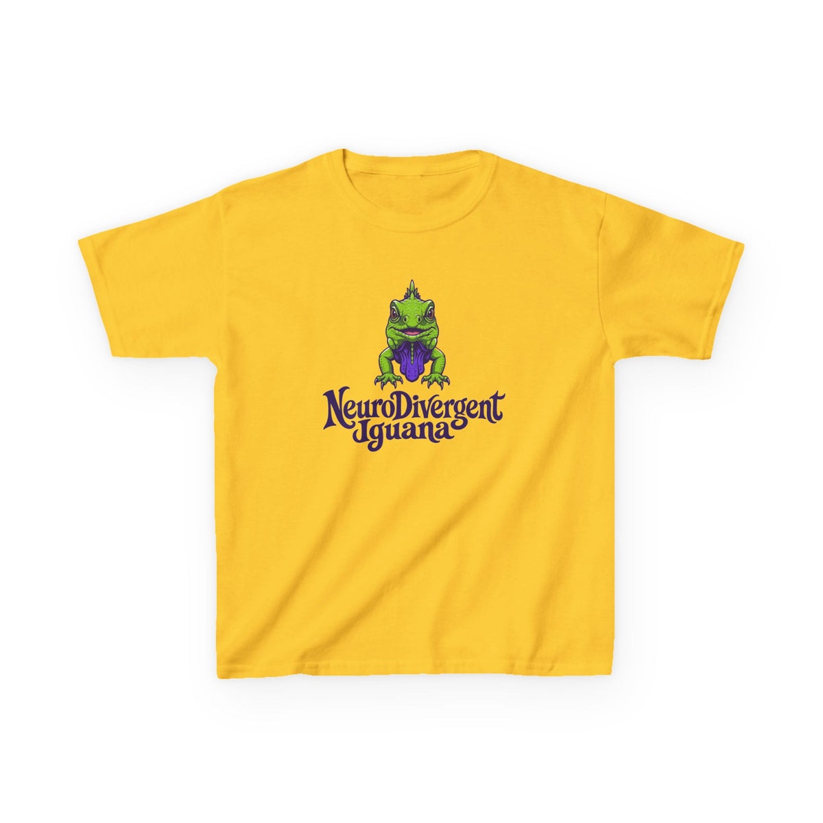 Kids Tee — 'NeuroDivergent Iguana' Graphic
