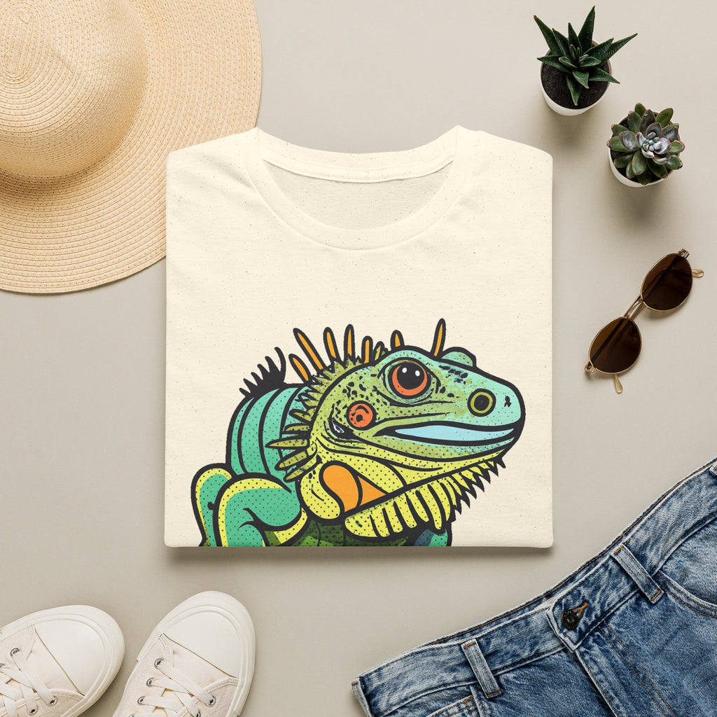 Iguana Graphic T-Shirt — Colorful Tropical Reptile Tee