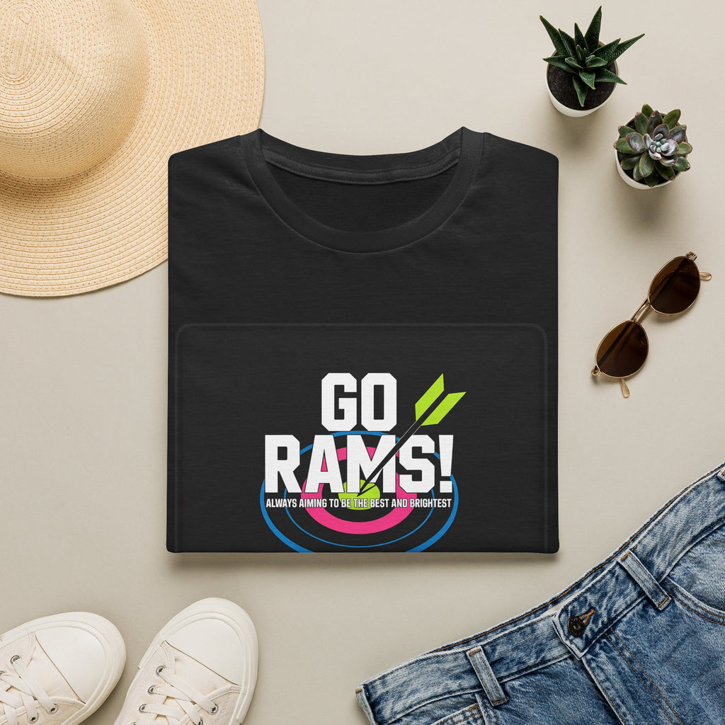 Go Rams! Cheer T-Shirt — Bold School Spirit Graphic Tee
